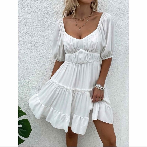 Sweetheart neck boho dress - Picture 2 of 7